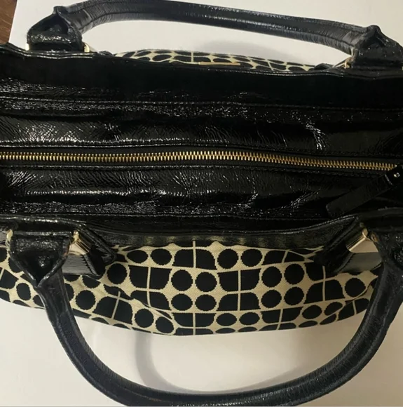 Kate Spade Vintage Rare Black & Yellow Handbag (EUC) - Picture 4 of 16
